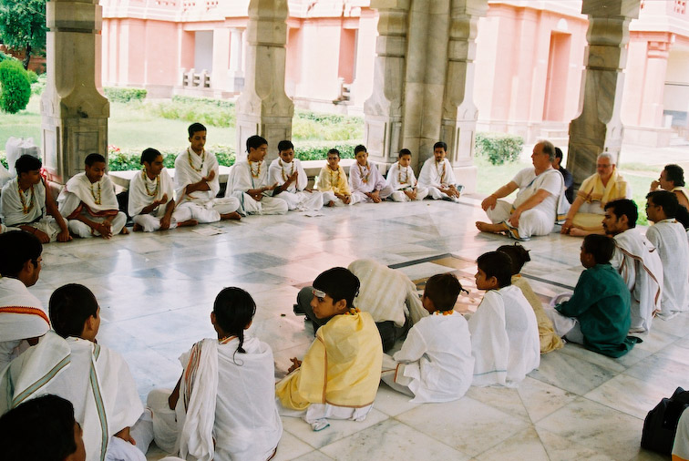 Each group chanted a selection from their Veda