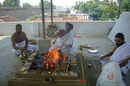 The fire yagya took place each day.