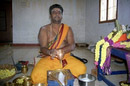 Seetharam performs the daily abishekam while Rudram is chanted.